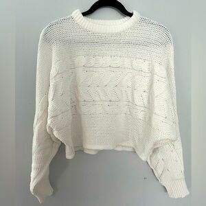 Cleo White Knit Sweater Size M